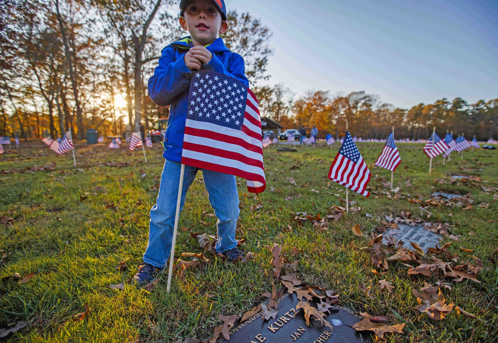 Scouts planted American Flags ahead of Veterans Day